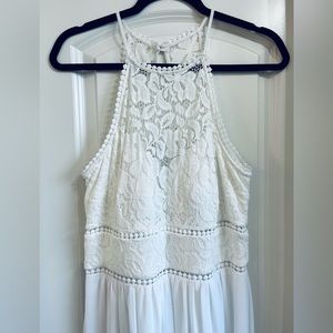 White Halter wedding dress